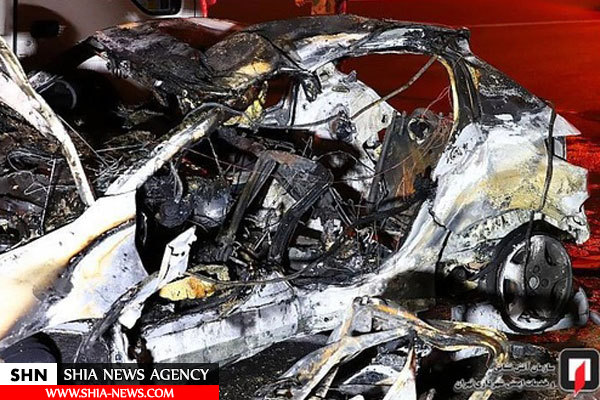 مرگ دلخراش 2 مرد در آتش‌سوزی خودرو