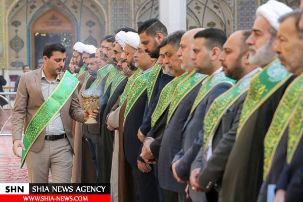 نمایندگان عتبات مقدس ایران، عراق و سوریه در حرم امام علی(ع)+ تصاویر