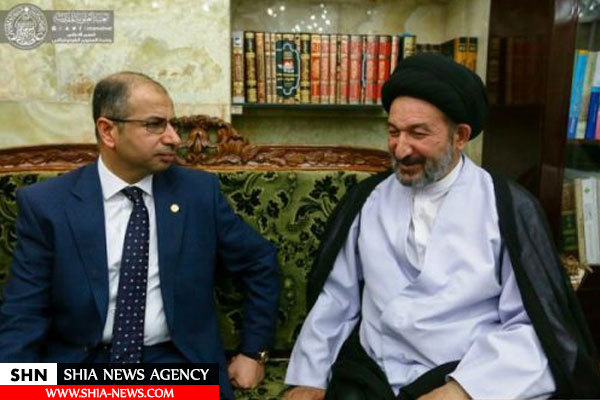 رئیس مجلس عراق به حرم مطهر امام علی(ع) مشرف شد