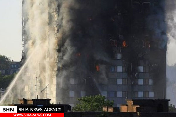 آتش‌سوزی مهیب در برجی مسلمان‌نشین در لندن+ تصاویر