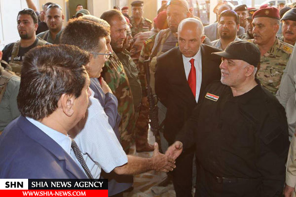 تصاویرنخست وزیر عراق در ساختمان استانداری نینوا