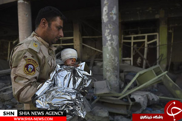 نجات دو کودک رهاشده از سوی داعش در موصل+ تصاویر