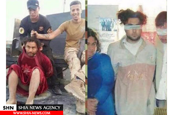 داعشی‌هایی که با لباس زنانه و آرایش از موصل فرار می‌کردند+ تصاویر