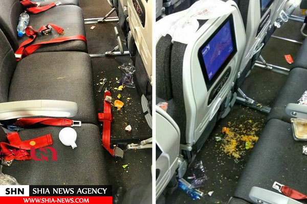 2 تصویر تأسف آور از رفتار مسافران ایرانی با هواپیما