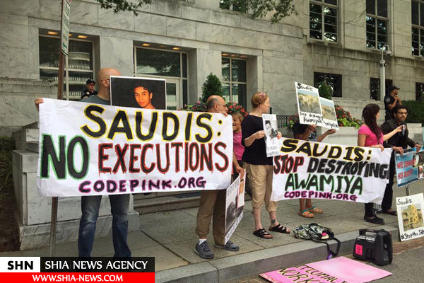 تجمع فعالان حقوق بشر مقابل سفارت عربستان در واشنگتن + تصاویر