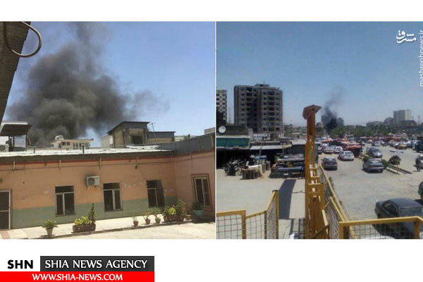 تصاویر حمله مهاجمان مسلح به سفارت عراق در کابل