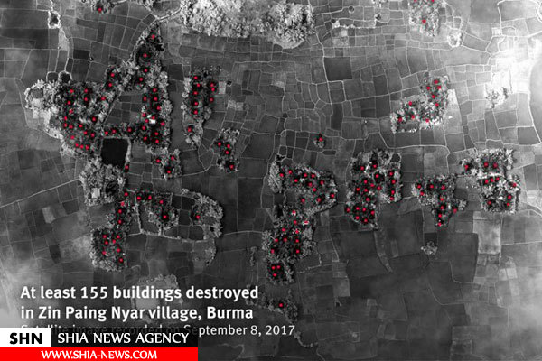 تصاویر ماهواره ای عفو بین الملل از پاکسازی قومی مسلمانان میانمار