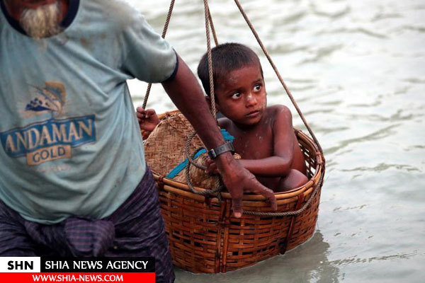 لحظات وحشتناک عبور مسلمانان روهینگیا از رودخانه