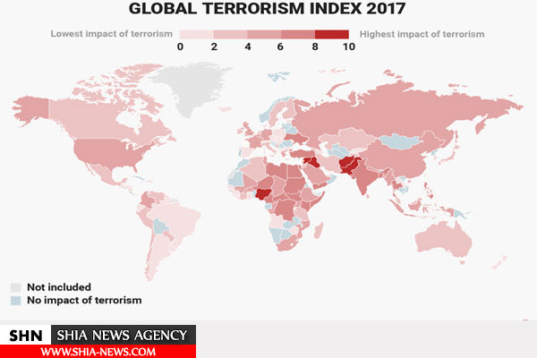 تروریسم بیشتر در کدام کشورها قربانی گرفته است؟+ نقشه