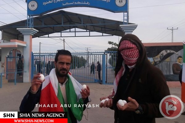 تخم‌مرغ و دمپایی ابزارهایی برای جلوگیری از ورود هیأت بحرینی به غزه+ تصاویر