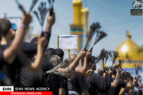 تصویر حرکت دسته‌های عزاداری در شهر کاظمین