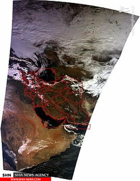 تصویر ماهواره‌ای پوشش برف در کشور