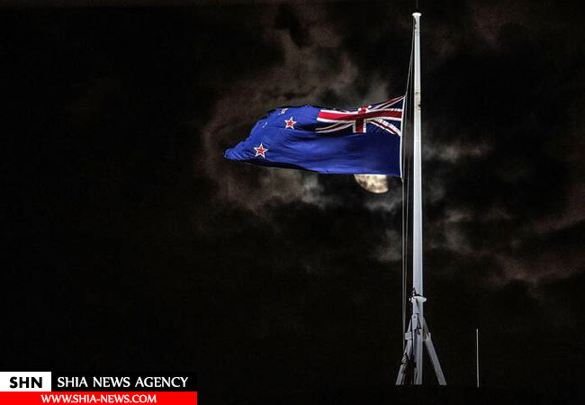 تصویر پرچم نیمه‌برافراشته نیوزیلند
