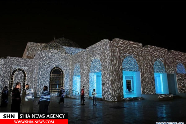 نورافشانی مسجد عجمان امارات در رمضان