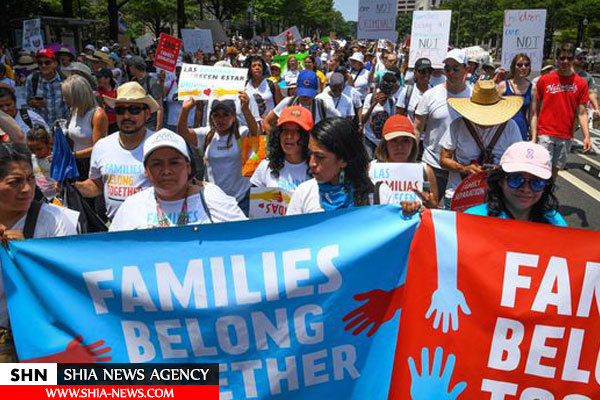 تظاهرات سراسری در آمریکا علیه سیاست‌های مهاجرتی ترامپ+تصاویر