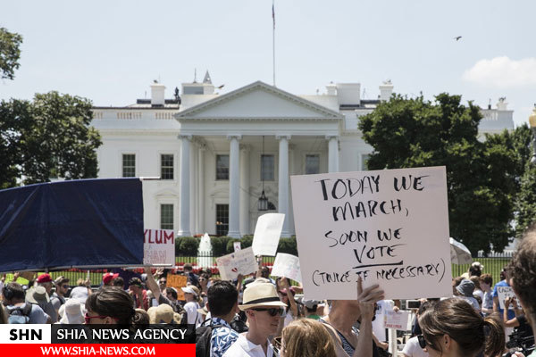 تظاهرات سراسری در آمریکا علیه سیاست‌های مهاجرتی ترامپ+تصاویر