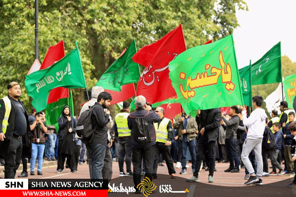 عزاداری و راهپیمایی بزرگ عصر روز عاشورا شیعیان در لندن (۲۰۱۸)