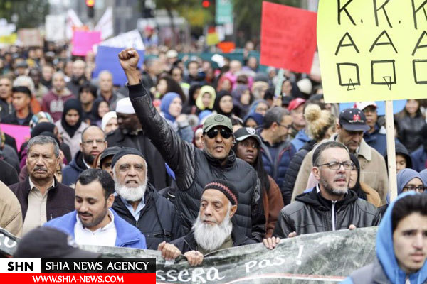 تصاویر تظاهرات ضدنژادپرستی مسلمانان در مونترال
