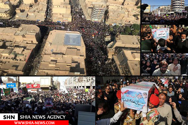 تشییع شهدای حمله تروریستی اهواز+ تصاویر