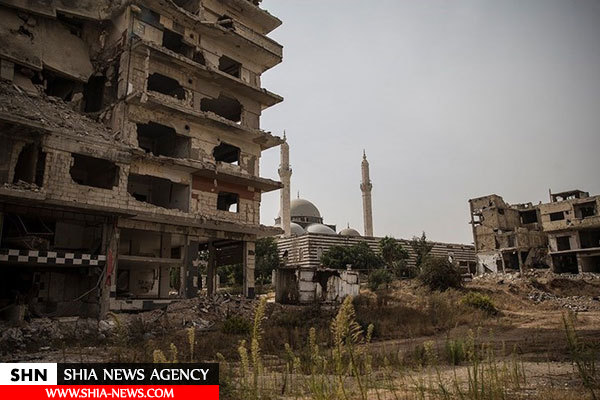 تصاویر اثرات وحشتناک جنگ بر یک شهر سوریه