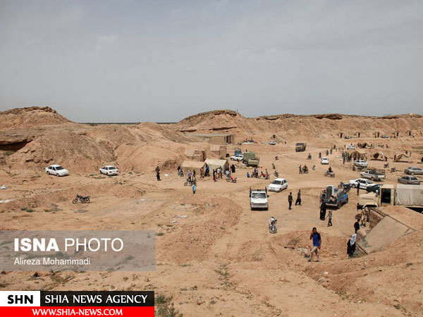 تصاویر پناهگاه سیل زدگان در تپه‌های حمیدیه