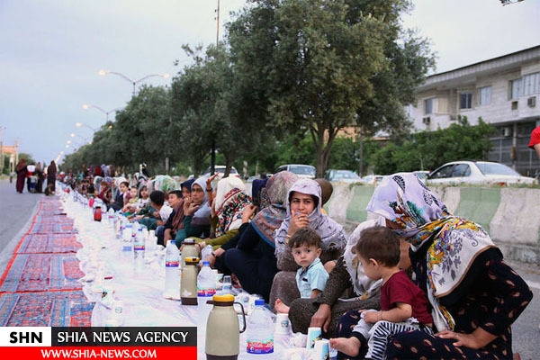 طولانی‌ترین سفره افطاری ایران در آق‌قلا‎