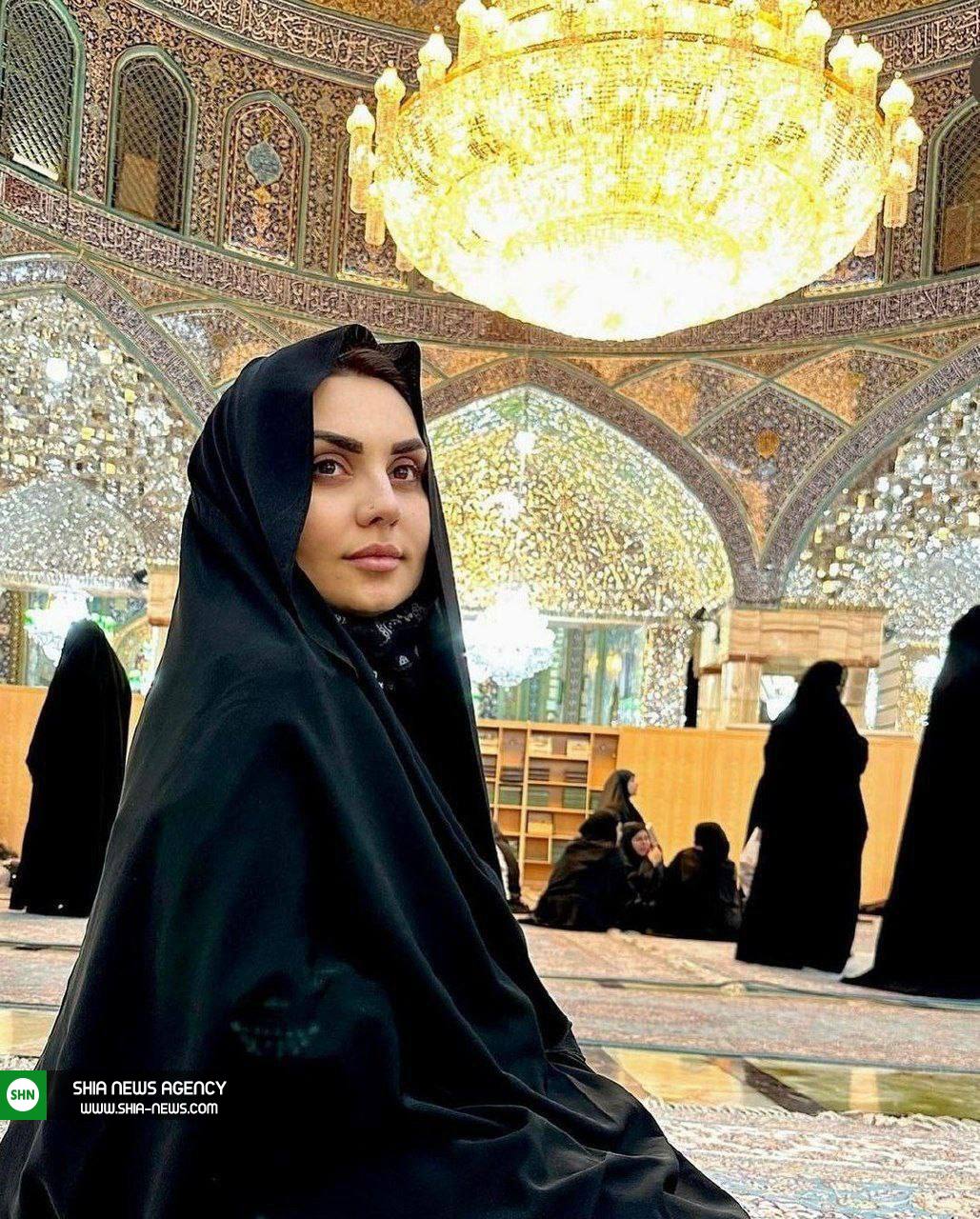 تصویر/ خواننده زن مشهور آذربایجانی در قم و مشهد