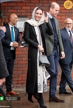 حجاب همسر ولیعهد انگلیس هنگام بازدید از مرکز اسلامی لندن+ تصاویر