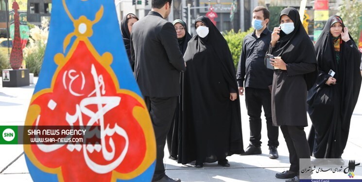 تحول در شهر تهران با نصب نمادهای عاشورایی