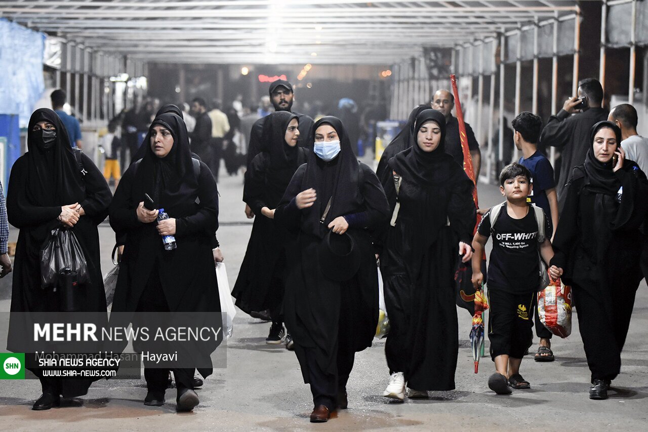 تصاویر/ تردد زائران اربعین حسینی از مرز شلمچه