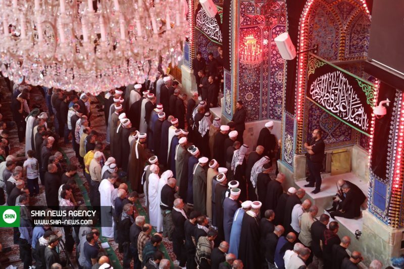 نماز جماعت علمای اهل سنت در حرم امام حسین(ع)+ تصاویر