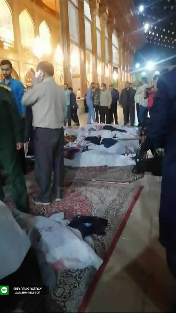 اولین تصویر از مجروحان و شهیدان حمله مسلحانه به حرم شاه چراغ