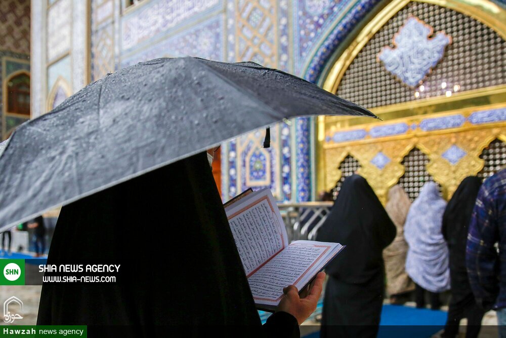 تصاویر/ بارش باران بهاری در حرم امام رضا (علیه السلام)