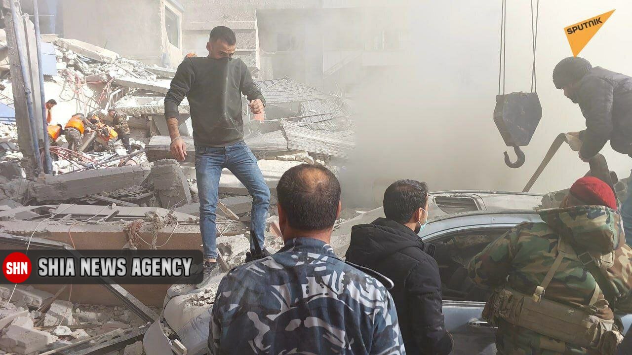اولین تصاویر از محل حمله موشکی اسرائیل به دمشق