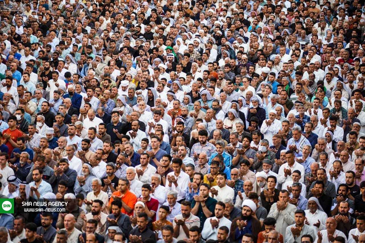 تصاویر/ برگزاری نماز عید فطر در حرم امام علی(ع)