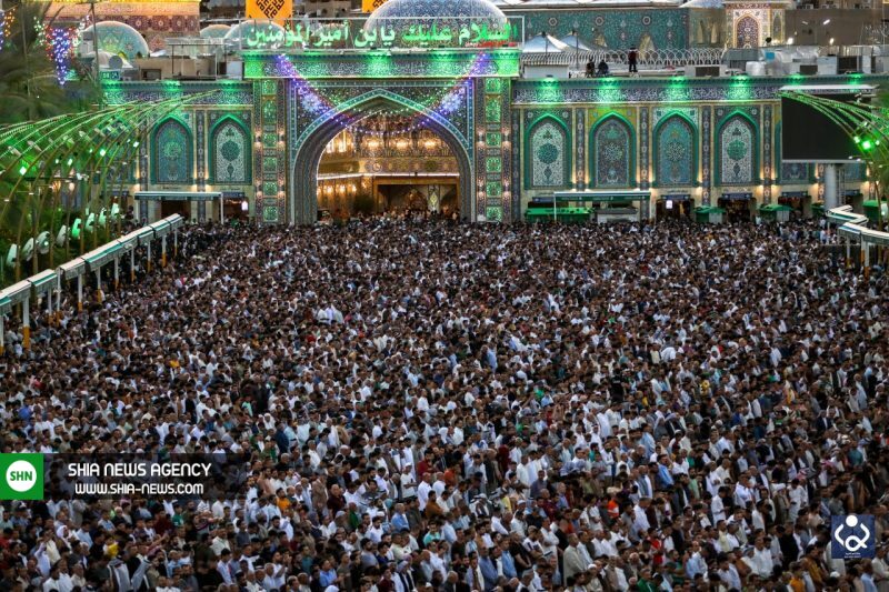 اقامه نماز عید فطر در حرم امام حسین(ع)+ تصاویر