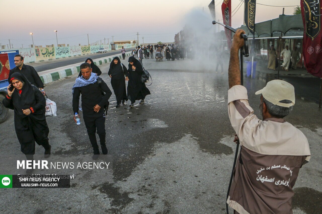 تصاویر/ حال و هوای اربعین حسینی در مرز چذابه