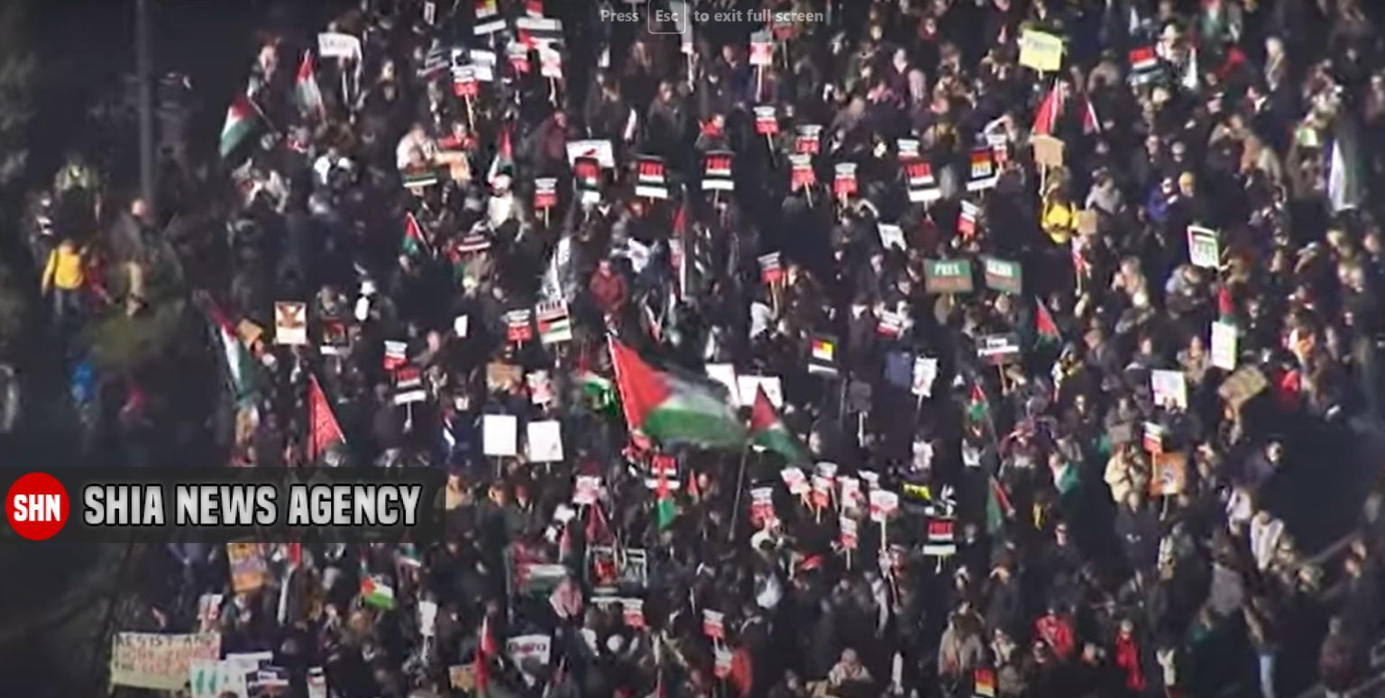 تصاویر| تظاهرات صدها هزار نفر در حمایت از فلسطین در لندن
