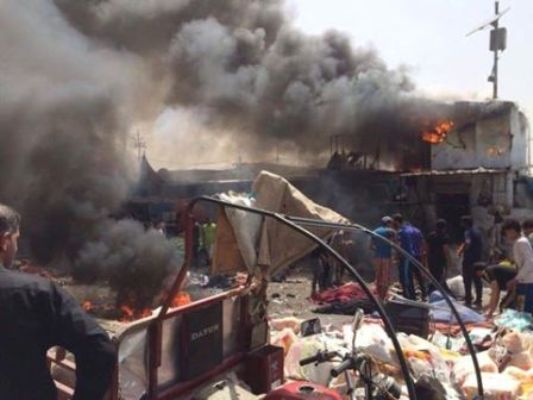 95 شهيدا وجريحا بتفجير مدينة الصدر الارهابي +صور