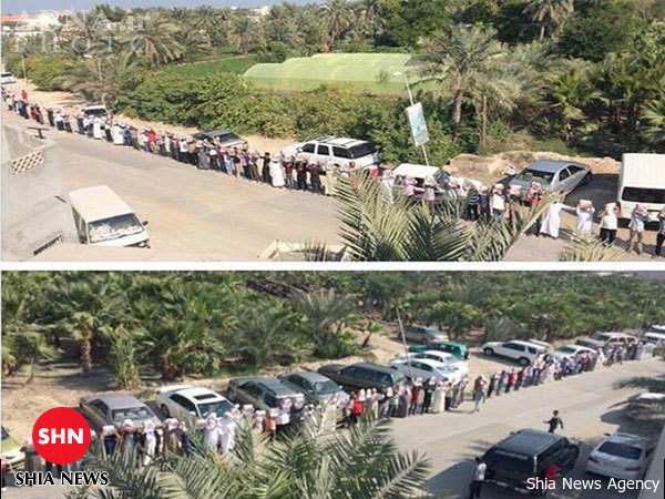 زنجیره انسانی حمایت از شیخ علی سلمان + تصویر