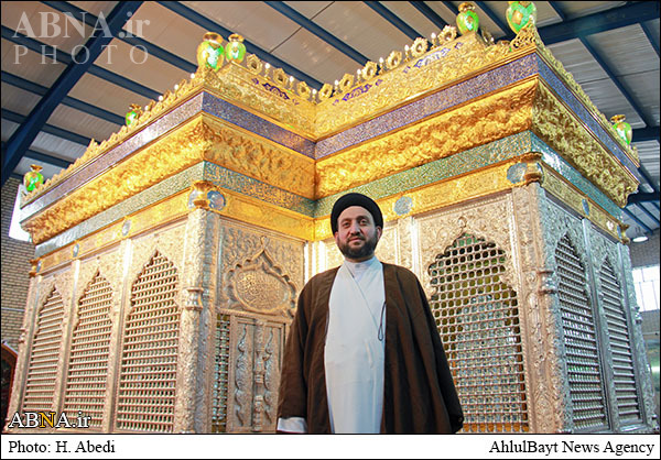 تصاویر/ دیدار حکیم با مراجع و بازدید از ضریح در حال ساخت امامین عسکریین