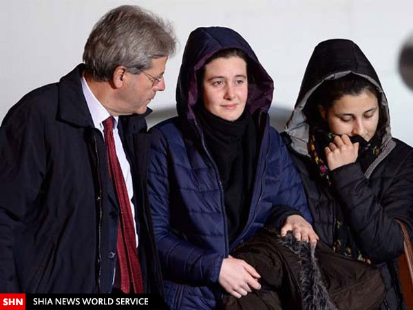 آزادی دو دختر ایتالیایی از اسارت داعش+ تصویر