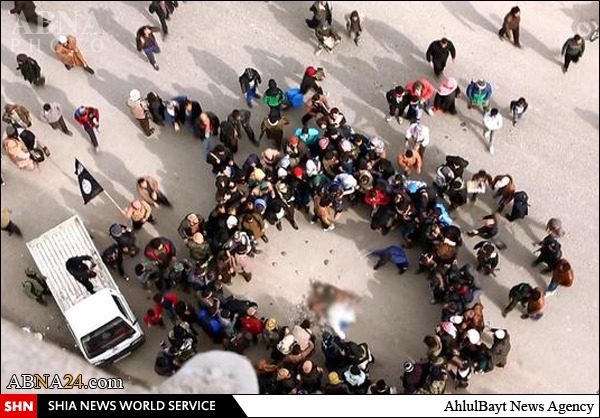 داعش یک پیرمرد را از بالای ساختمان به پایین انداخت + تصاویر