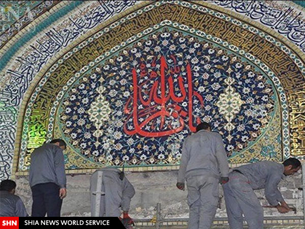 نصب‌ کتیبه قتلگاه امام‎حسین+ تصاویر