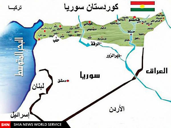 کردها نقشه آرمانی خود در سوریه را منتشر کردند