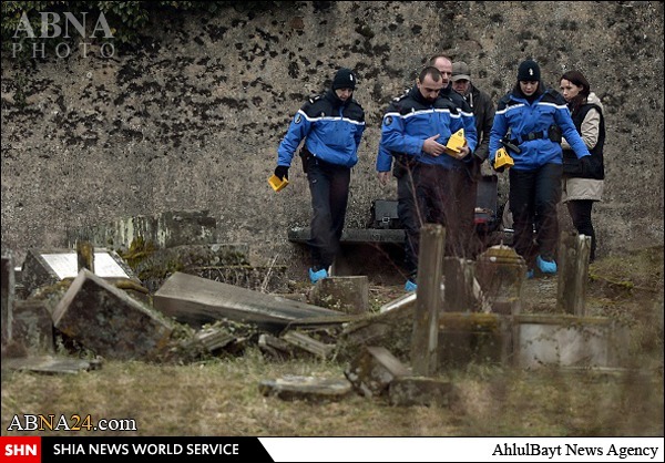 حمله به گورستان یهودیان در منطقه‌ای دورافتاده در فرانسه + تصاویر