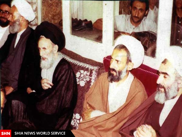آیت‌الله مجتهدی کنار استاد اخلاق+تصاویر
