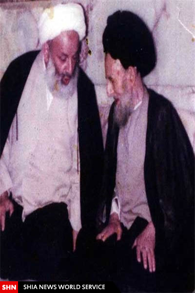 آیت‌الله مجتهدی کنار استاد اخلاق+تصاویر