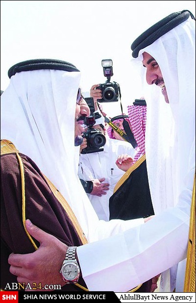 پادشاه عربستان و امیر قطر درباره داعش گفت‌وگو کردند + عکس