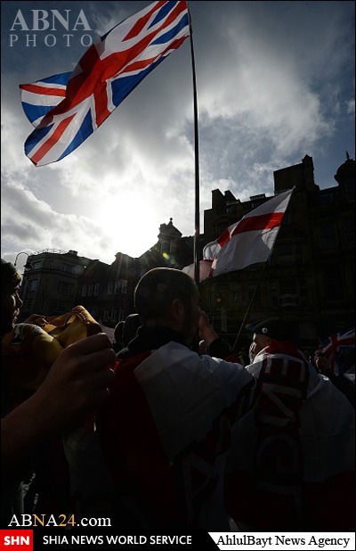 اولین تظاهرات ضد اسلامی در انگلیس  +تصاویر